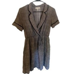 Houndstooth Collar Dress